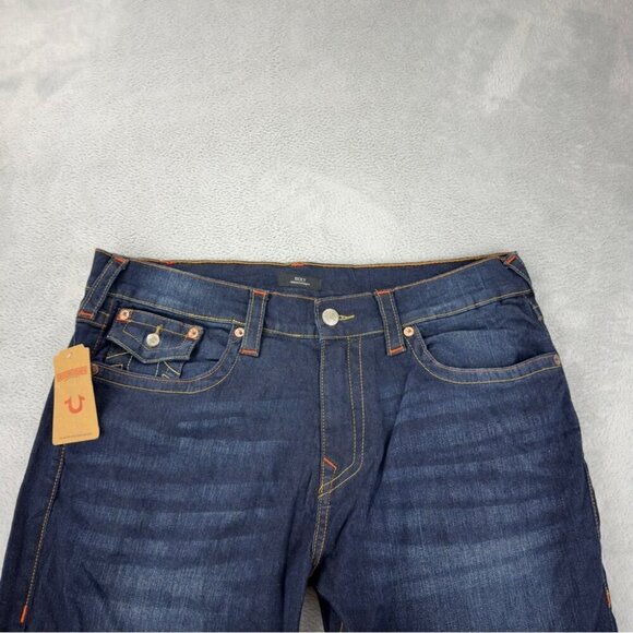 True Religion NWT Men's Sz 38x34 Ricky Flap 34 Relaxed Straight SN 105446 Denim - Picture 5 of 12